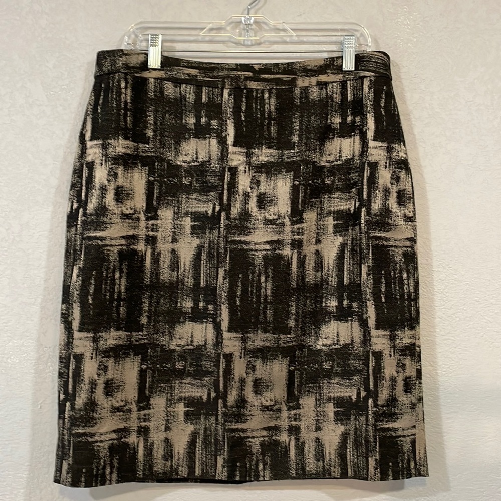 Talbots Established 1947 Wool Black and Gray Pencil Skirt Size 14